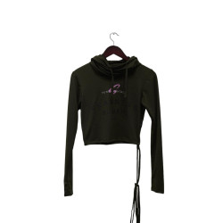 MILITARY GREEN AMOR FATI MESH LONGSLEEVE TRAINING HOODIE